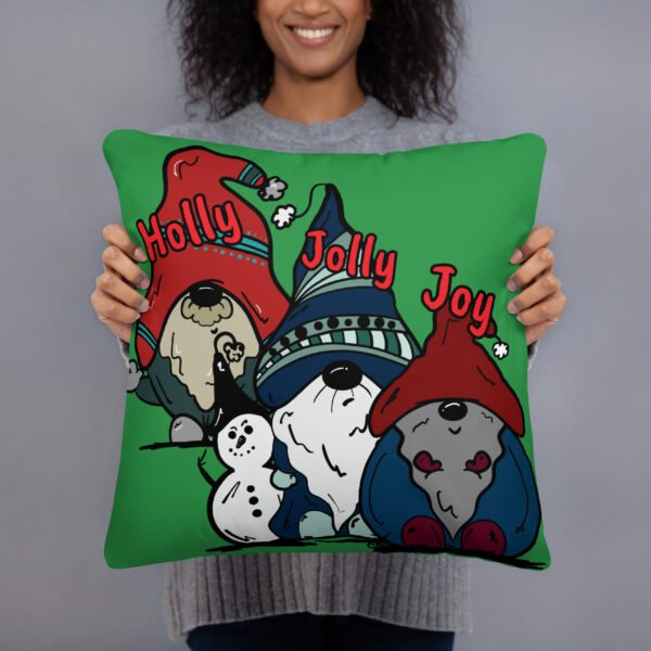 "Holly, Jolly, Joy" Basic Pillow - Image 2