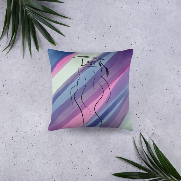 "She Graduated 2025" Basic Pillow - Image 2