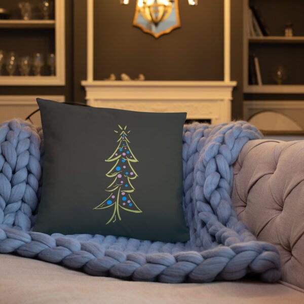 "Festive Glow Tree" Basic Pillow - Image 3
