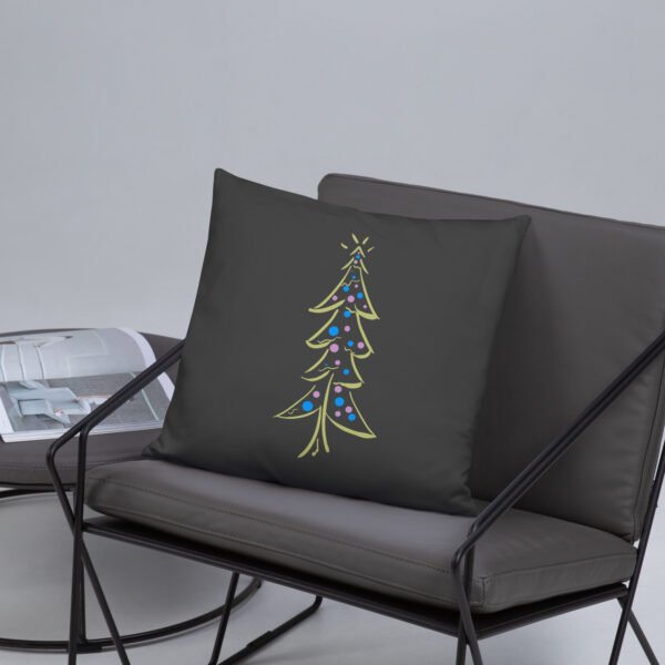 "Festive Glow Tree" Basic Pillow - Image 5