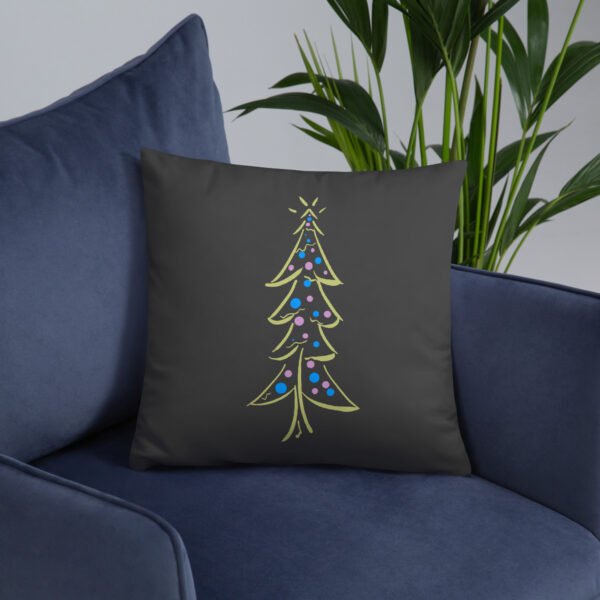 "Festive Glow Tree" Basic Pillow - Image 6