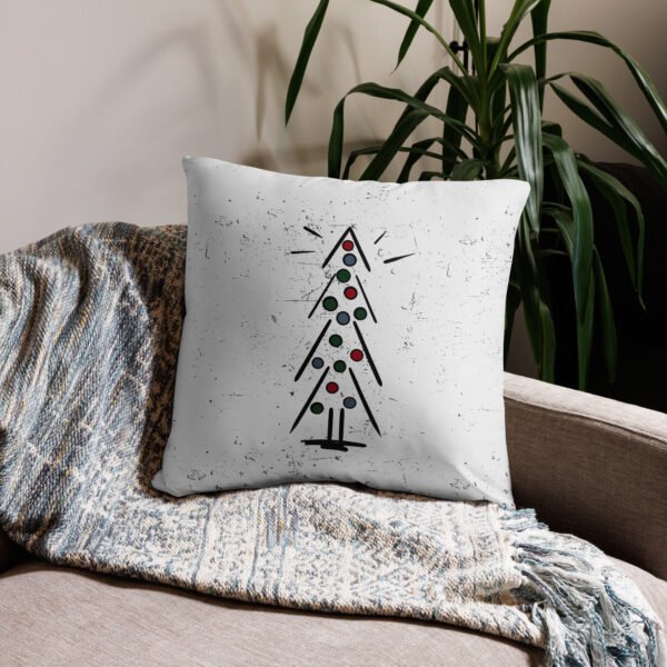 "Colorful Dots Christmas Tree" Basic Pillow