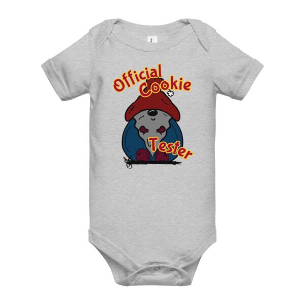 infant "Official Cookie Tester" short sleeve one piece - Image 5