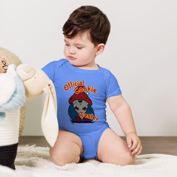 infant "Official Cookie Tester" short sleeve one piece - Image 3