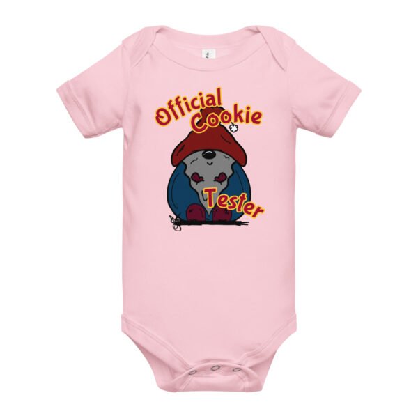 infant "Official Cookie Tester" short sleeve one piece - Image 4