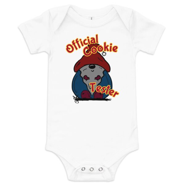 infant "Official Cookie Tester" short sleeve one piece
