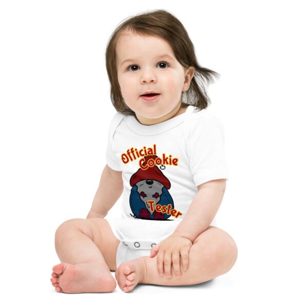 infant "Official Cookie Tester" short sleeve one piece - Image 6