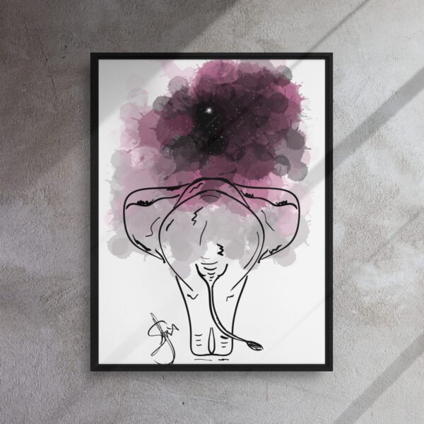 "Cosmic Wanderer" Framed Canvas Print