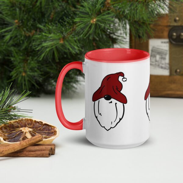"Red Hat Gnome" Mug with Color Inside - Image 3