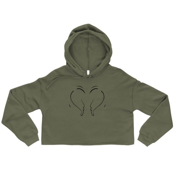 Women's "Wings of Heart" Crop Hoodie - Image 2