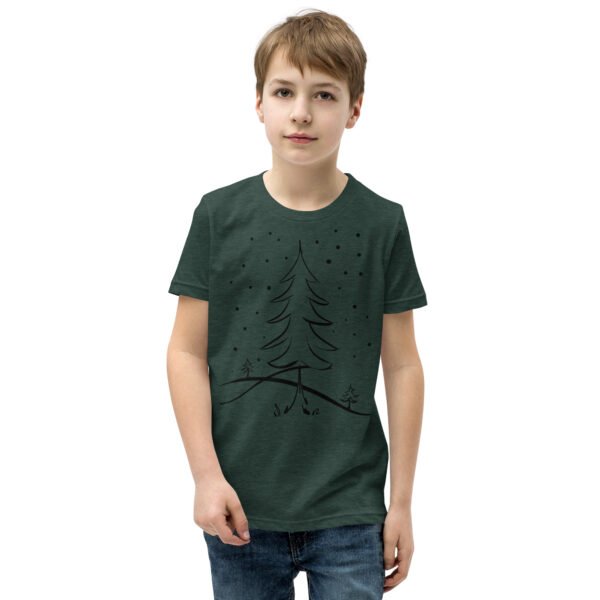 Kids " Winter Wonderland Tree" Short Sleeve T-Shirt - Image 3