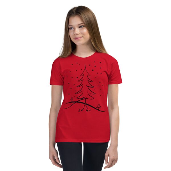 Kids " Winter Wonderland Tree" Short Sleeve T-Shirt - Image 2