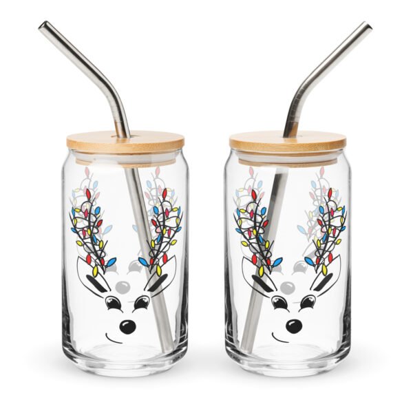 "His Antler Adornments" Can-shaped glass