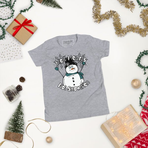 Kids "Melt Hearts, Not Snowmen" Short Sleeve T-Shirt - Image 6