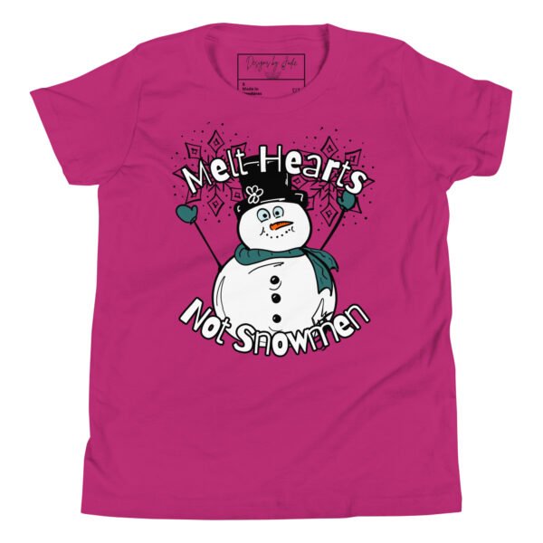 Kids "Melt Hearts, Not Snowmen" Short Sleeve T-Shirt - Image 10