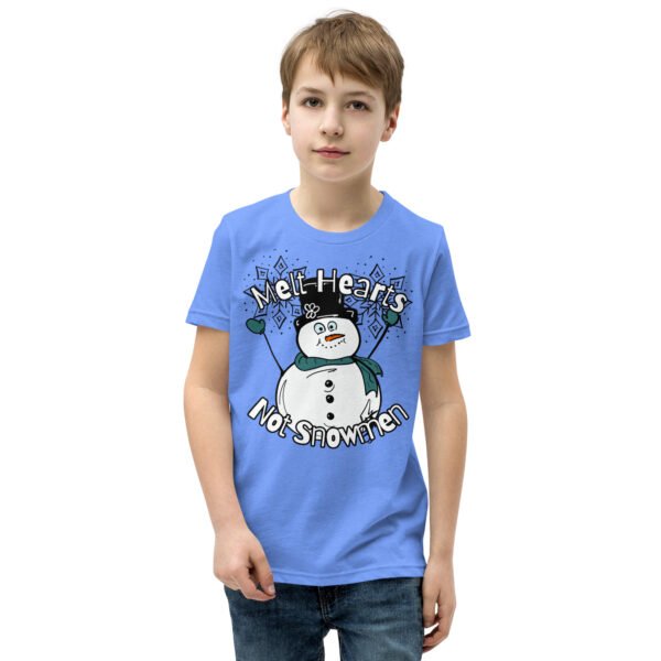 Kids "Melt Hearts, Not Snowmen" Short Sleeve T-Shirt - Image 5