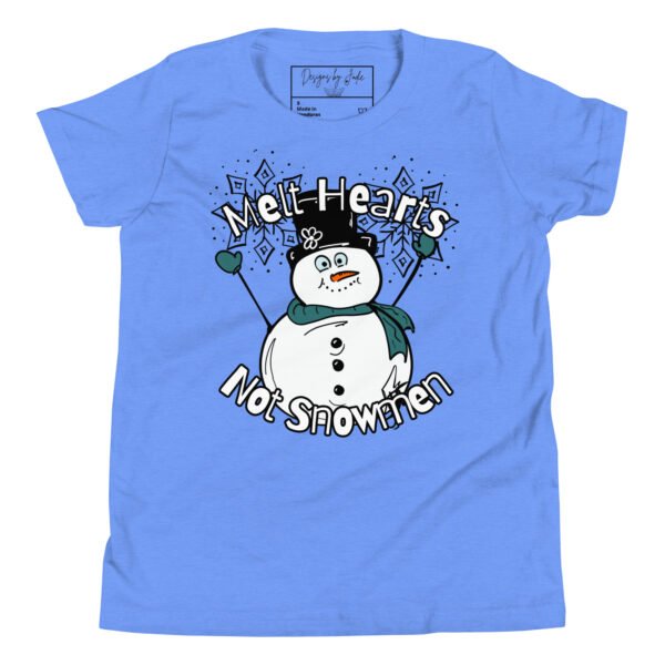 Kids "Melt Hearts, Not Snowmen" Short Sleeve T-Shirt - Image 12