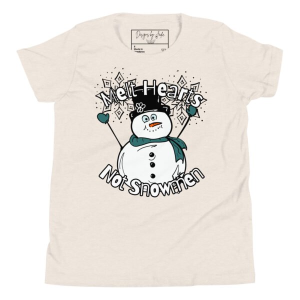 Kids "Melt Hearts, Not Snowmen" Short Sleeve T-Shirt - Image 14