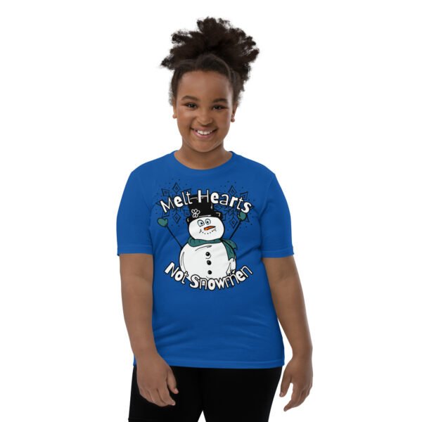 Kids "Melt Hearts, Not Snowmen" Short Sleeve T-Shirt - Image 2