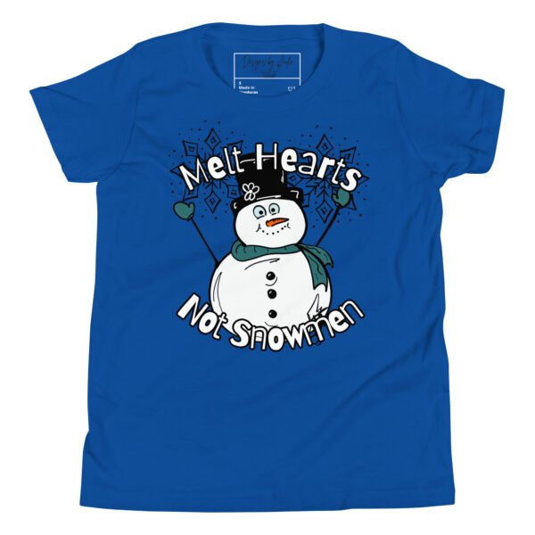 Kids "Melt Hearts, Not Snowmen" Short Sleeve T-Shirt - Image 9