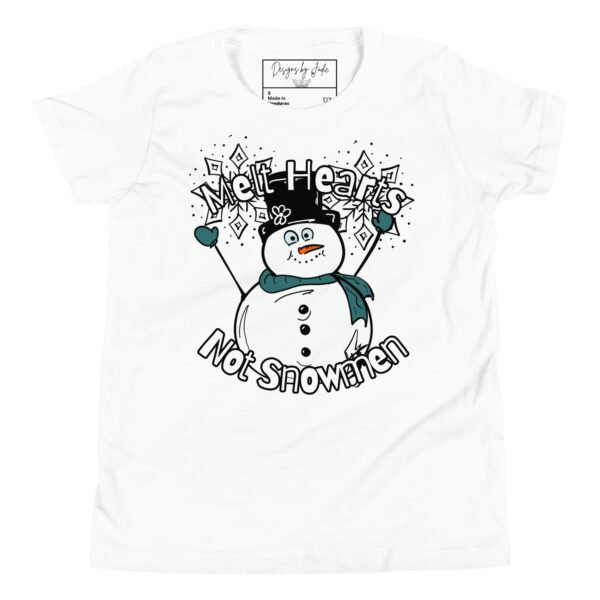 Kids "Melt Hearts, Not Snowmen" Short Sleeve T-Shirt - Image 15